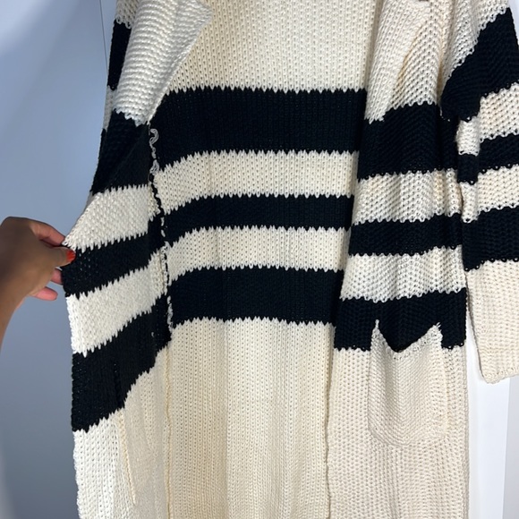 SIMPLEE stripe sweater duster - Picture 9 of 9
